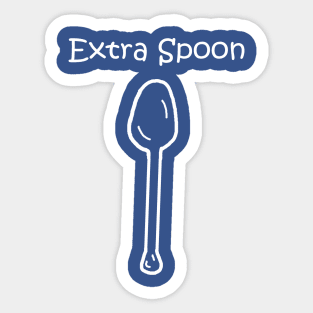 Extra Spoon White Pocket Sticker